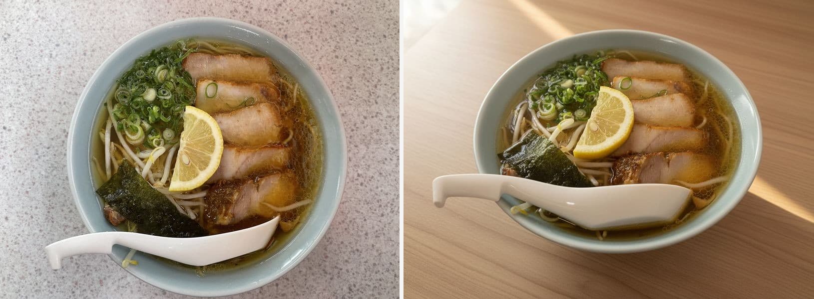 ラーメンのメニュー写真 ナチュラルトーン加工