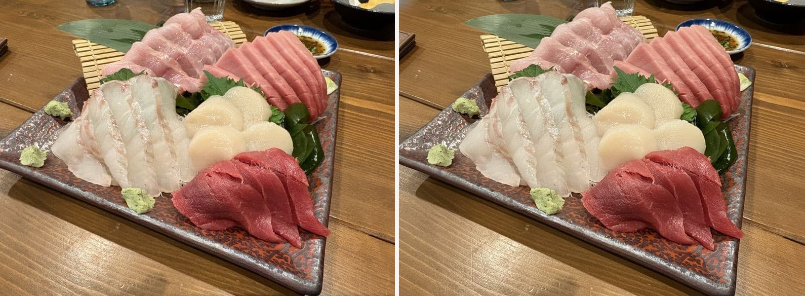 刺身のメニュー写真 ナチュラルトーン加工 ブランディング